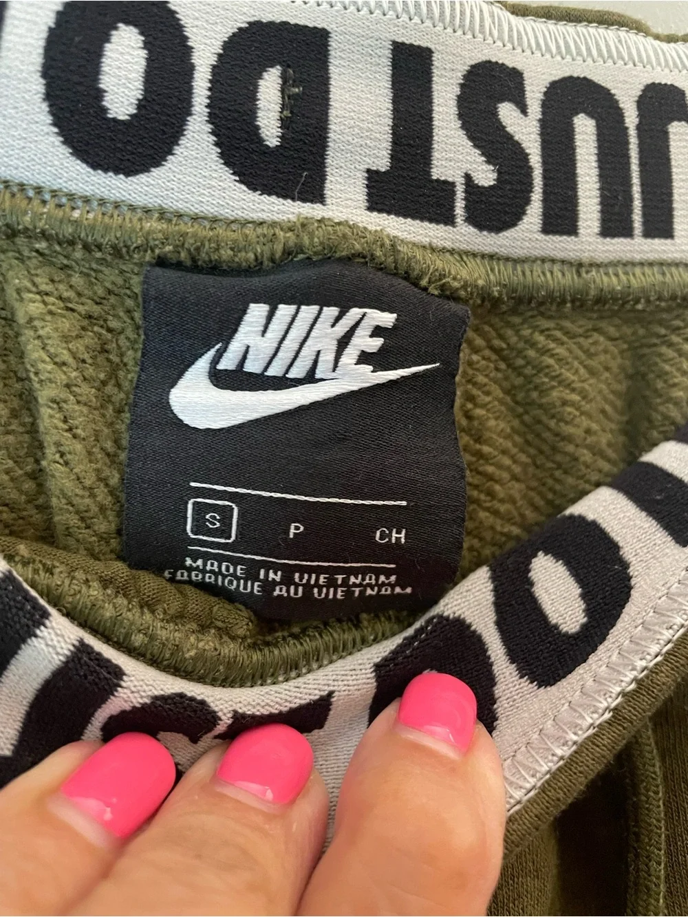 Nike  Olive Green Fleece Joggers